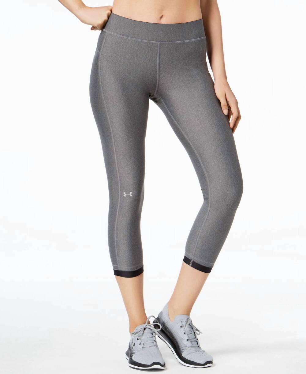 NEW UNDER ARMOUR heatgear armour ankle crop leggings in charcoal